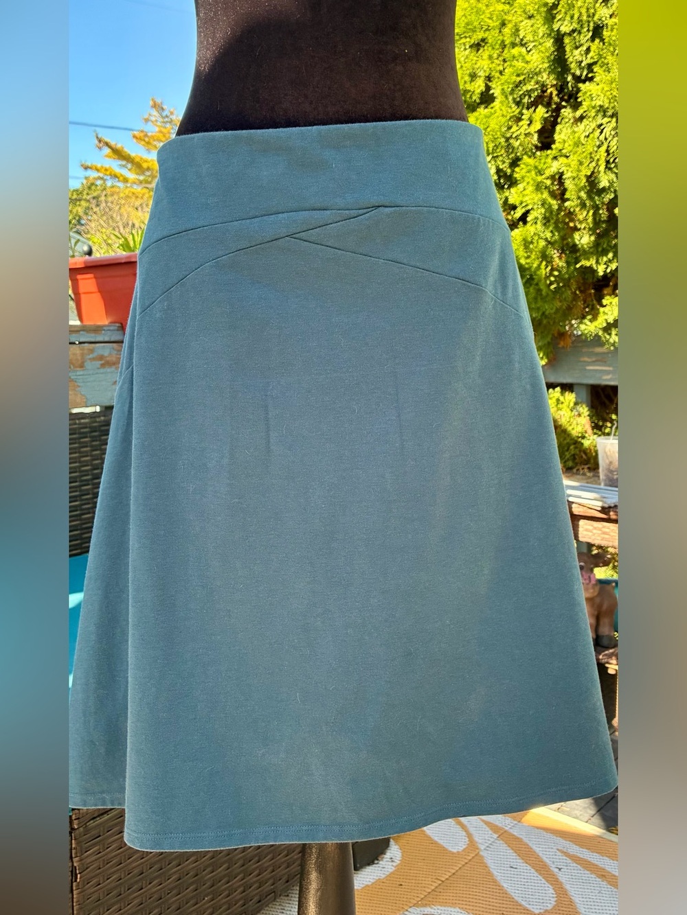 Patagonia 100% Cotton Teal A-Line Skirt - size L
